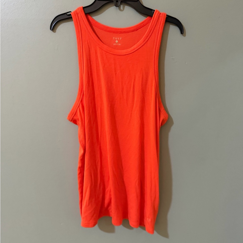 Tavi orange ribbed tank top women's extra large never worn